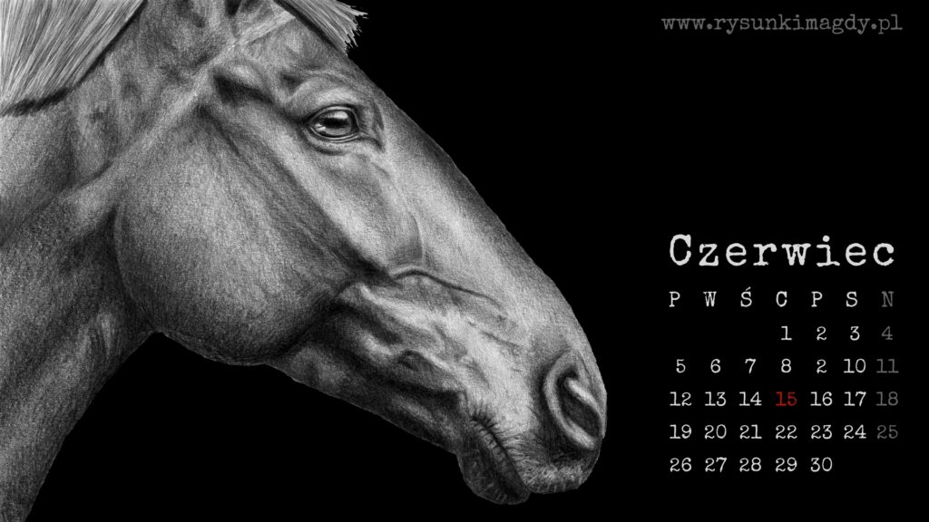 Tapeta kalendarz na pulpit na czerwiec 2017
